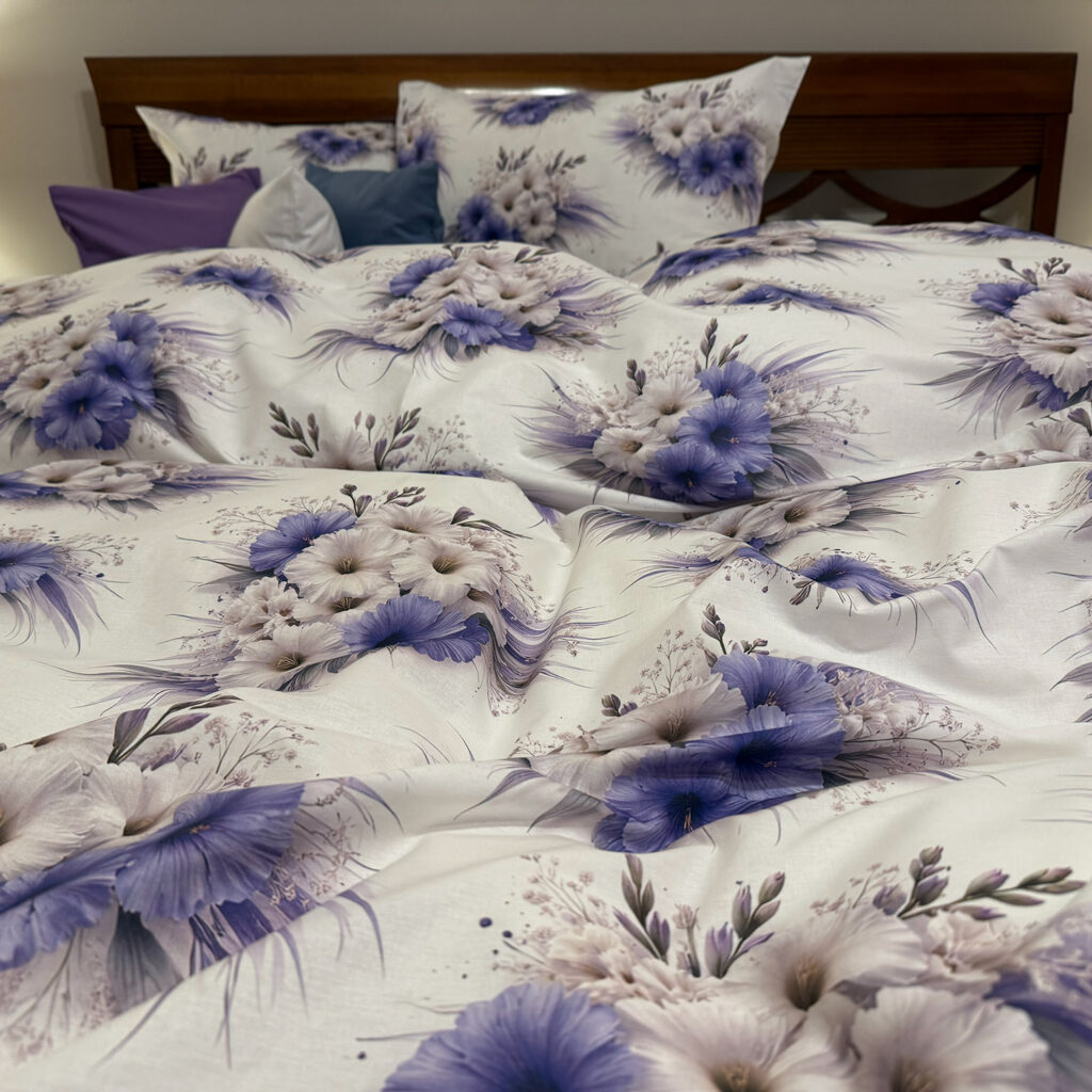 Lenjerie de pat florală 19 – detaliu material