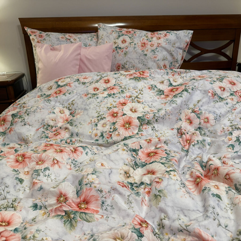 Lenjerie de pat florală 21 – detaliu material