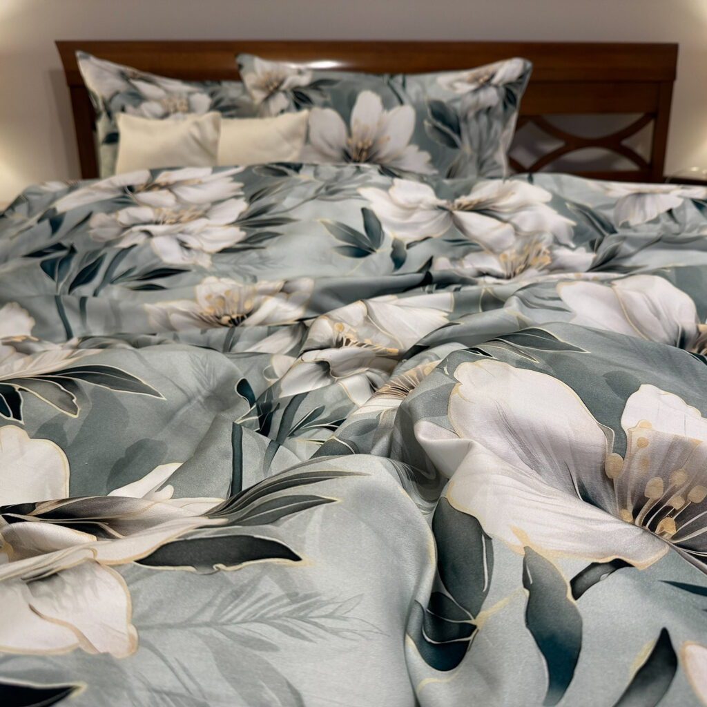 Lenjerie de pat din bumbac dublu satinat 12 – detaliu material