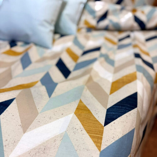 Lenjerie de pat din bumbac cu forme geometrice 1